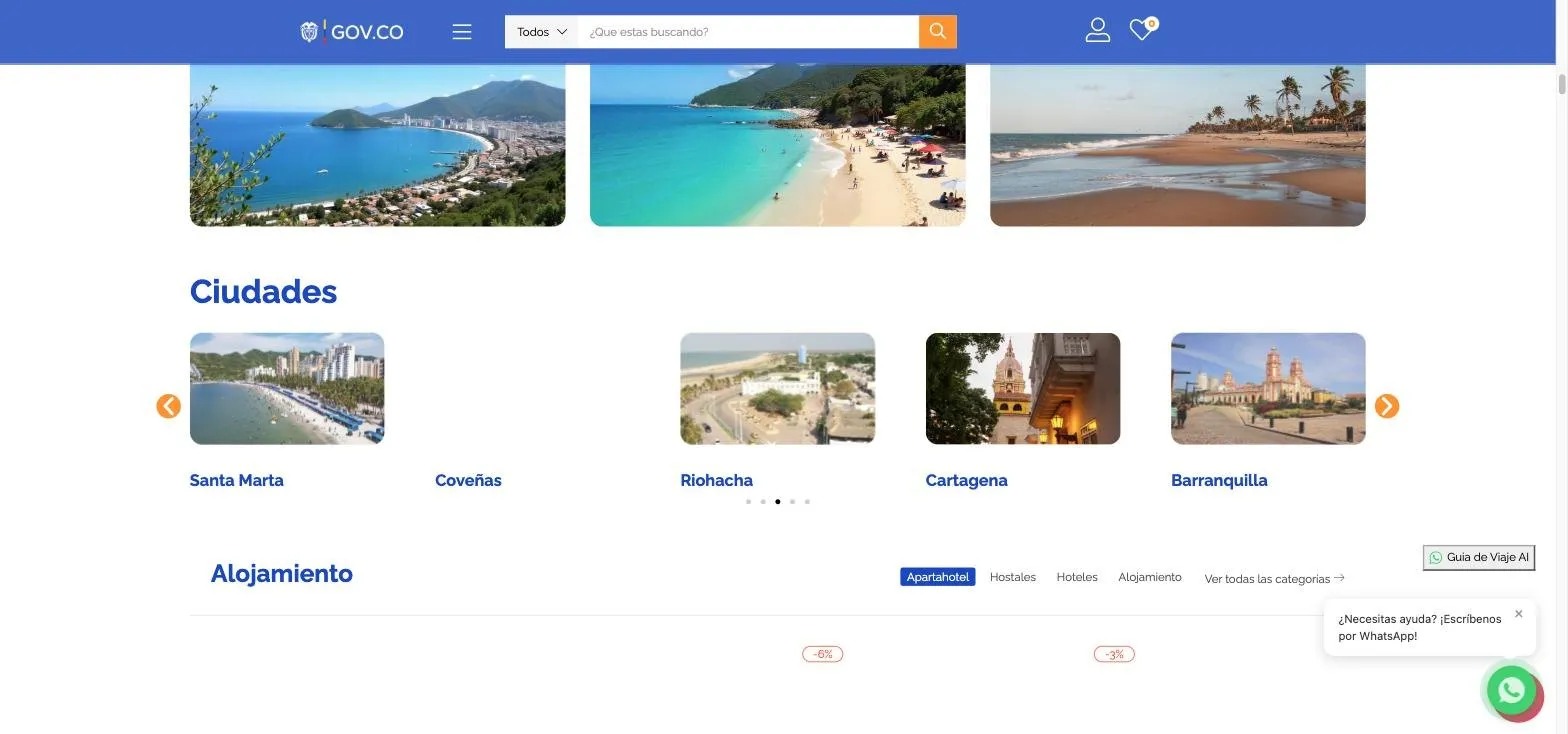 Carrusel de ciudades de Conecta Región Caribe con Santa Marta, Coveñas, Riohacha, Cartagena y Barranquilla