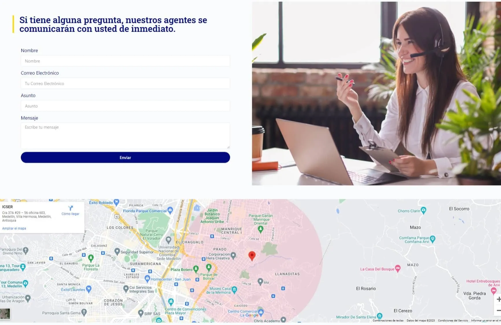 Contacto y mapa