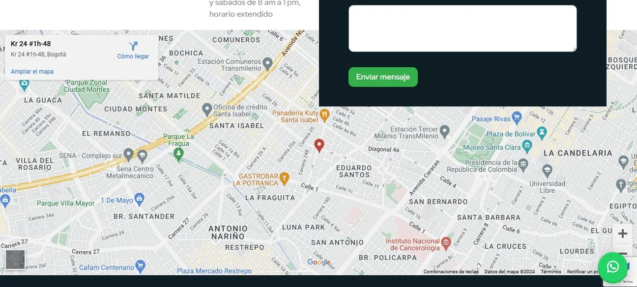 Mapa y formulario